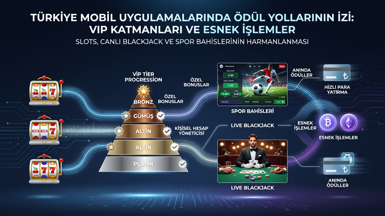 Türkische Mobile-Apps mit VIP-Tiers und flexiblen Transaktionen für Slots, Live-Blackjack sowie Sportwetten